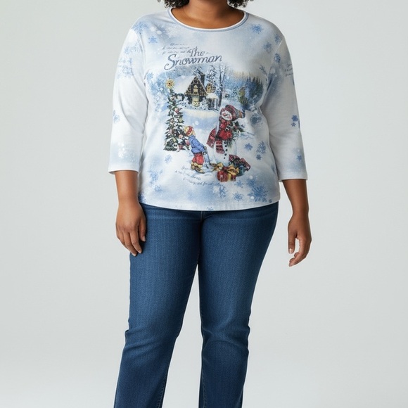 Christmas top, 3/4 sleeve, size xxl - Picture 3 of 8